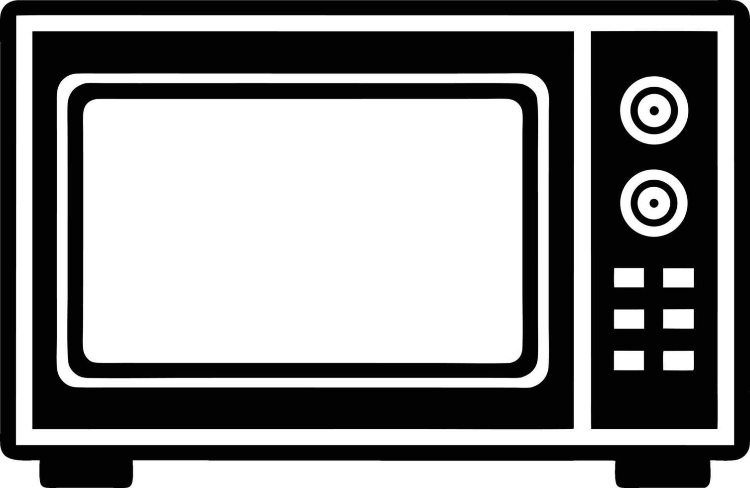 Isolated Microwave Oven Icon Illustration For Kitchen Appliance Design vector