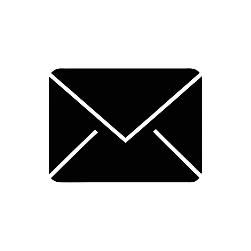 Black Envelope Symbol Illustration For Digital Communication And Modern Interface Design vector