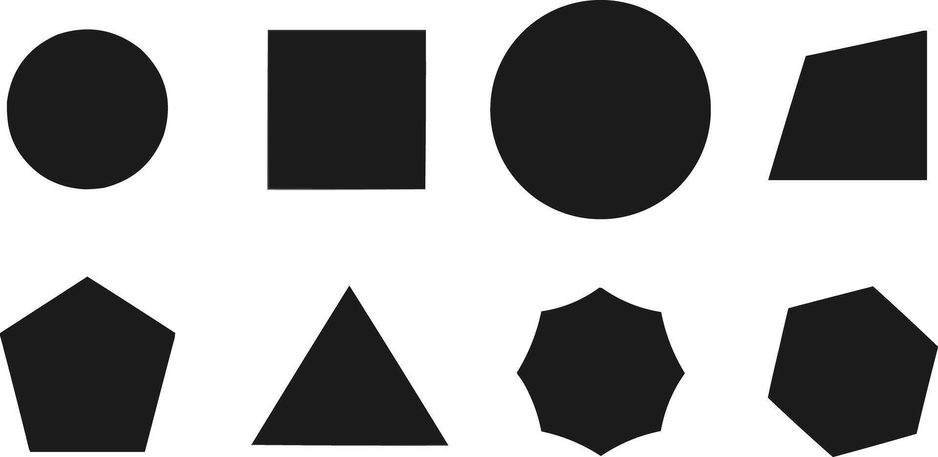a set of shapes vector