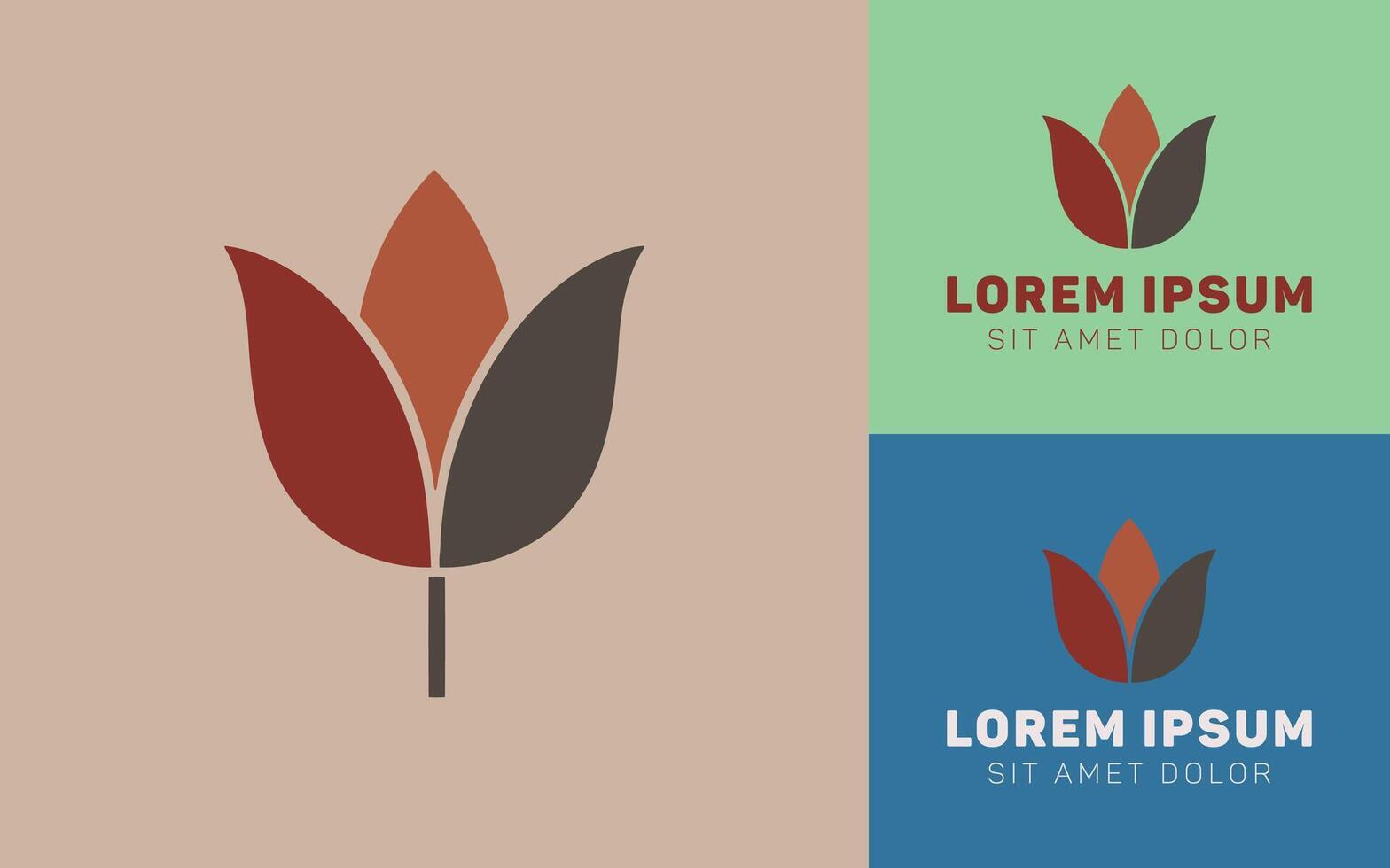 Playful and Clean Tulip Logo with Vibrant Red and Yellow Tones vector