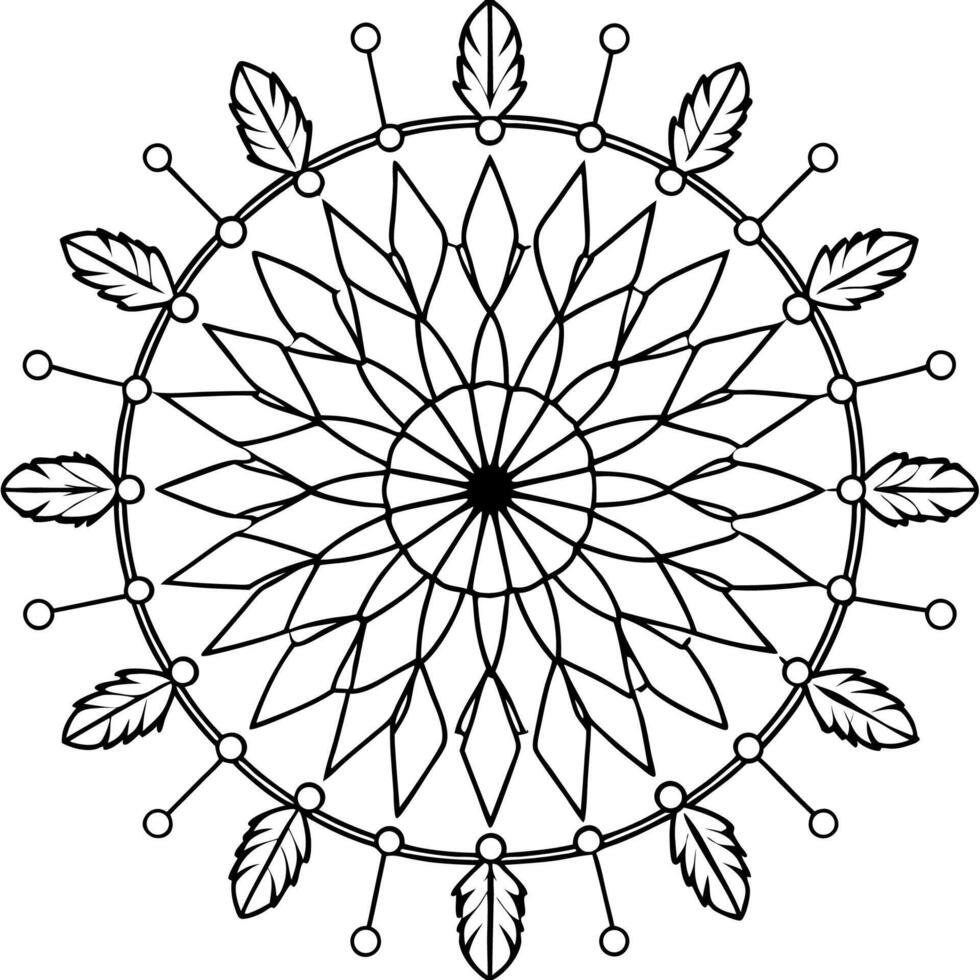 Light and Easy Mandala Coloring Page for Busy Days vector