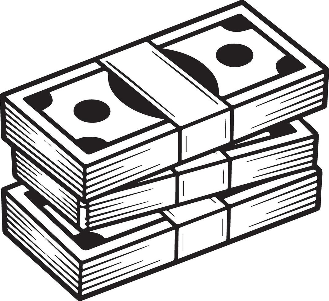 Money silhouettes art illustration vector