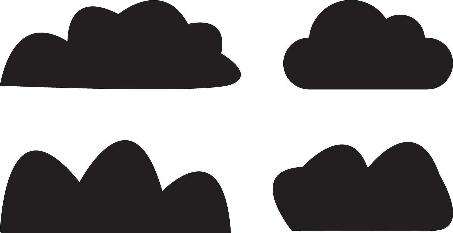 Cloud silhouette Art Collection vector
