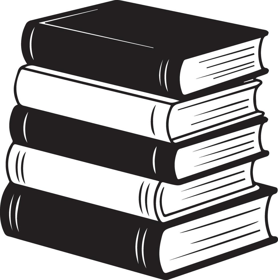 Stack of Books Silhouette vector