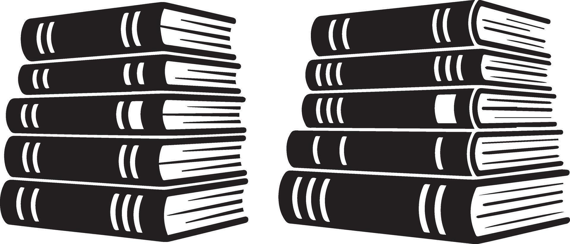 Books Silhouette set vector