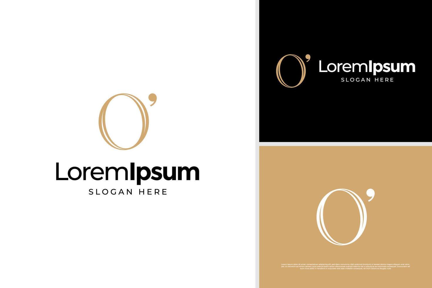 Elegant letter O logo design template vector