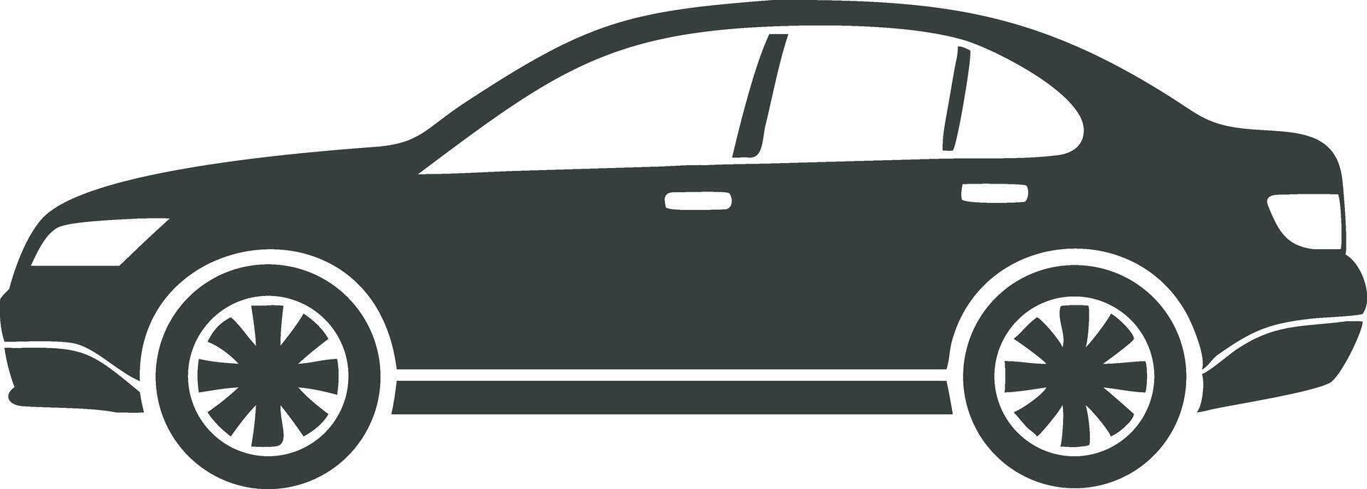 A sleek silver illustration depicts a fast luxury sport automobile's side view vector