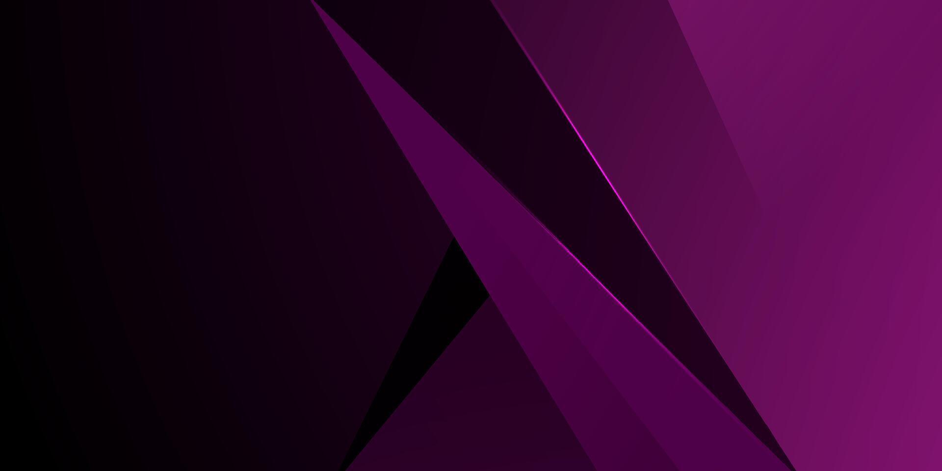 Abstract dark purple triangle papercut background. Simple overlap triangle pattern with shadow and lights. vector