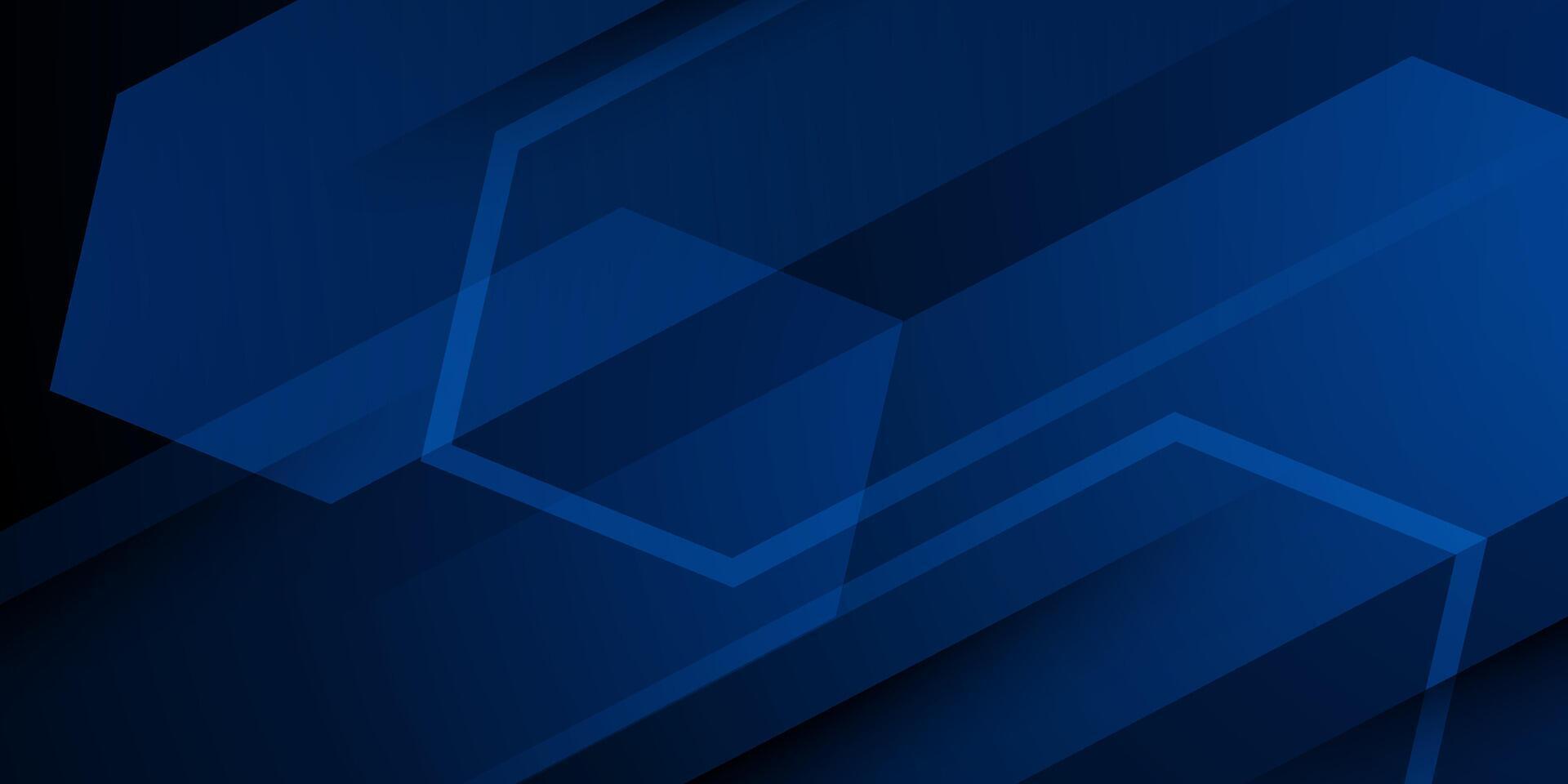Abstract dark blue dynamic background. Overlap shape dynamic pattern design. vector