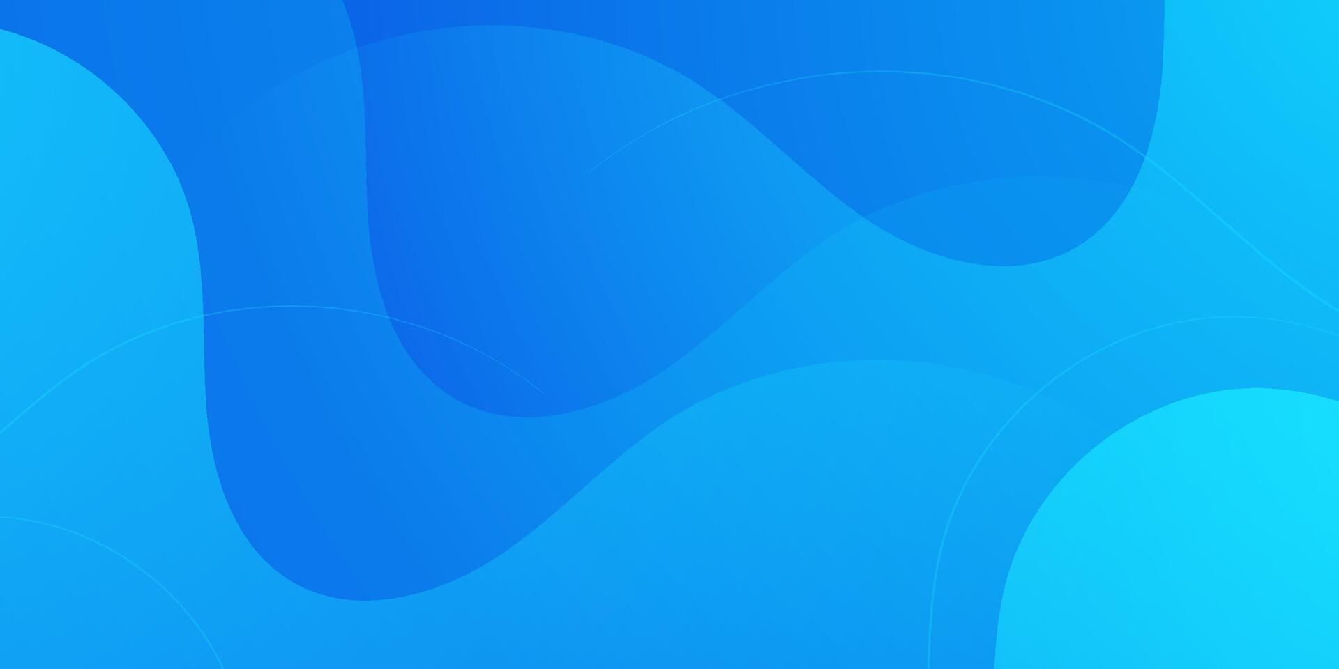 Abstract colorful bright blue wave background. Simple wave fluid shapes pattern. vector