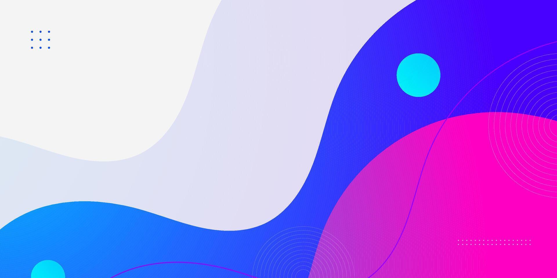 Abstract colorful blue and purple wave pattern on white background. Simple and trendy banner design. vector