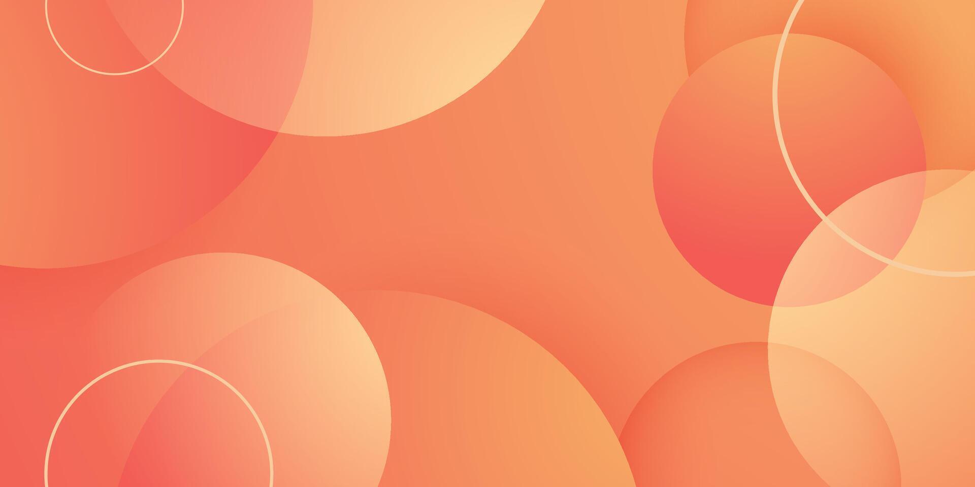 Abstract colorful orange circle background. Trendy shapes overlap circle pattern background. vector