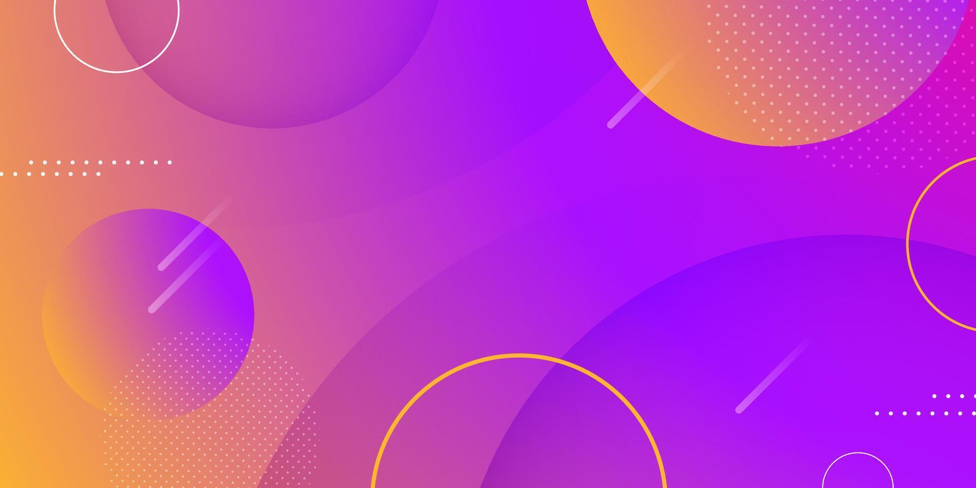 Abstract colorful orange and purple gradient circle background. Simple trendy circle pattern geometric design. vector