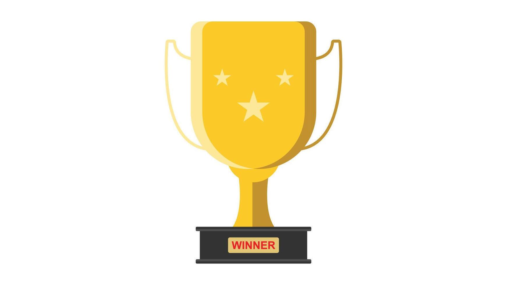 Gold Trophy Symbolizes Victory for First Place in a Competition or Event vector