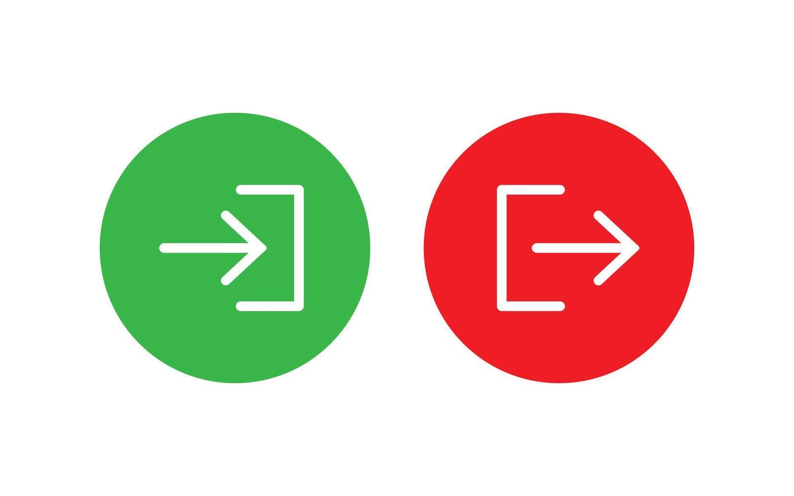 Enter exit icon. Log in log out icon vector