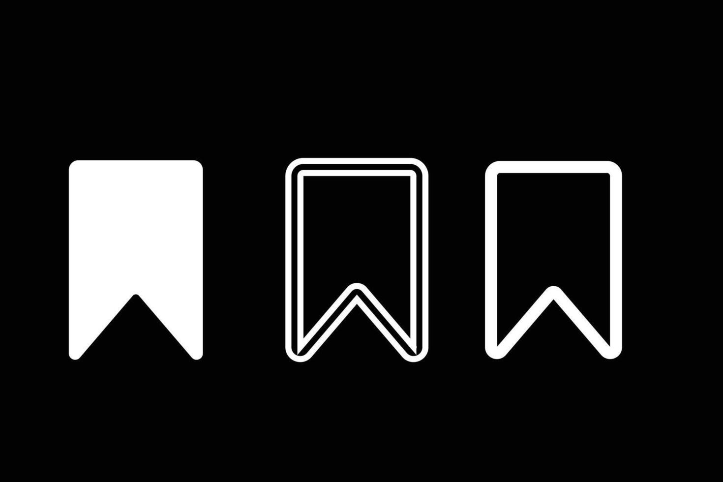 white bookmark icon in different style. bookmark icons designed in outline, solid, colored, gradient, and flat style. Symbol, logo illustration. vector