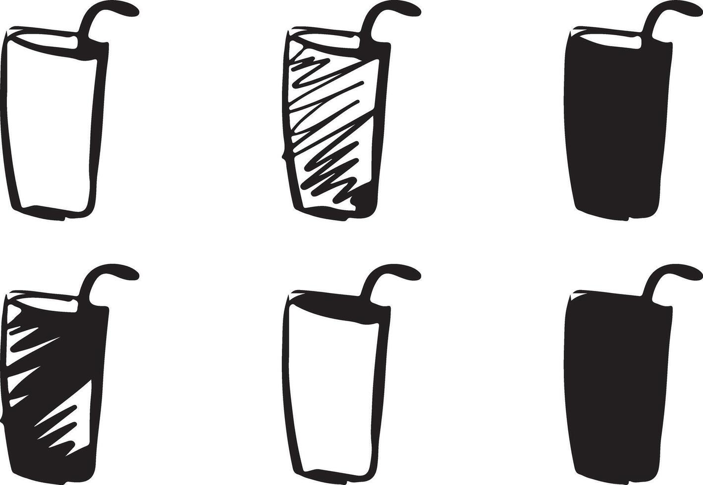Set of Juice Glasses vector