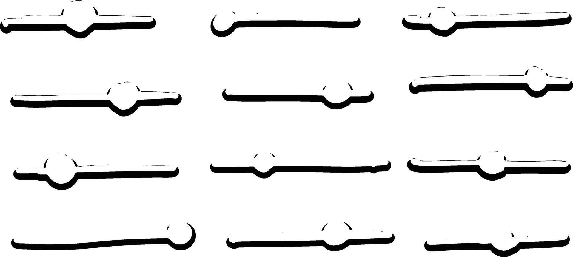 Set of Dividers vector