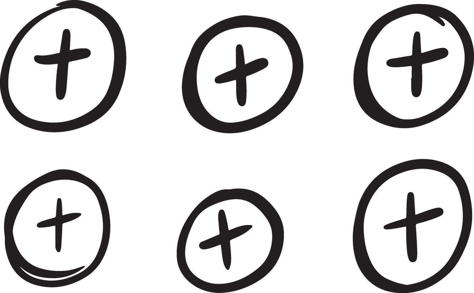 A Set of Plus Signs vector