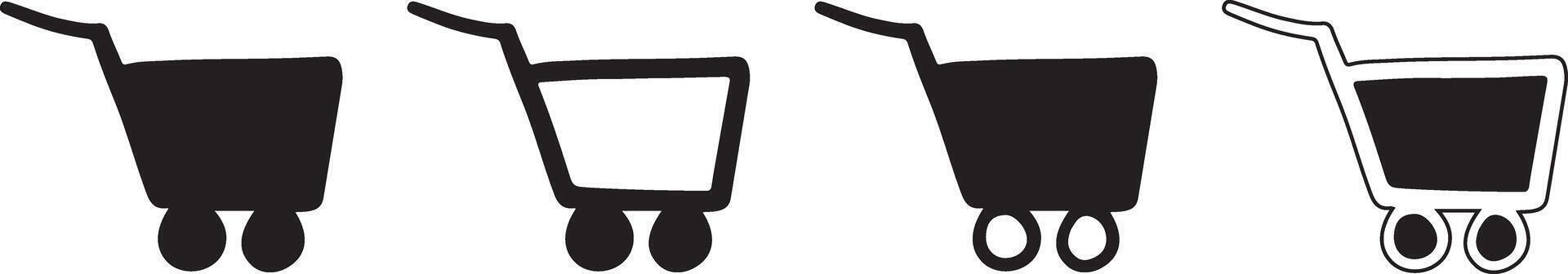 Set of Shopping carts vector