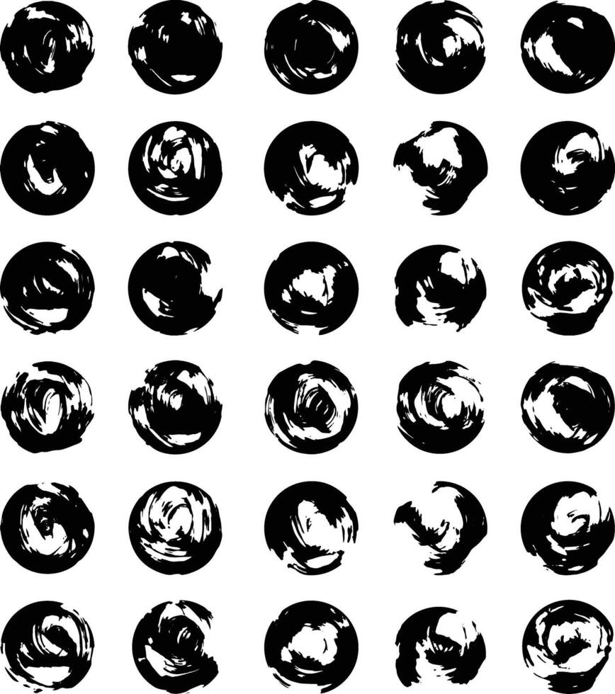 A Set of Grunge Circles vector