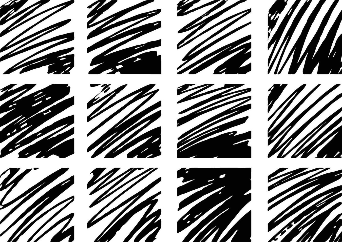 Set of Grunge Black Squares vector