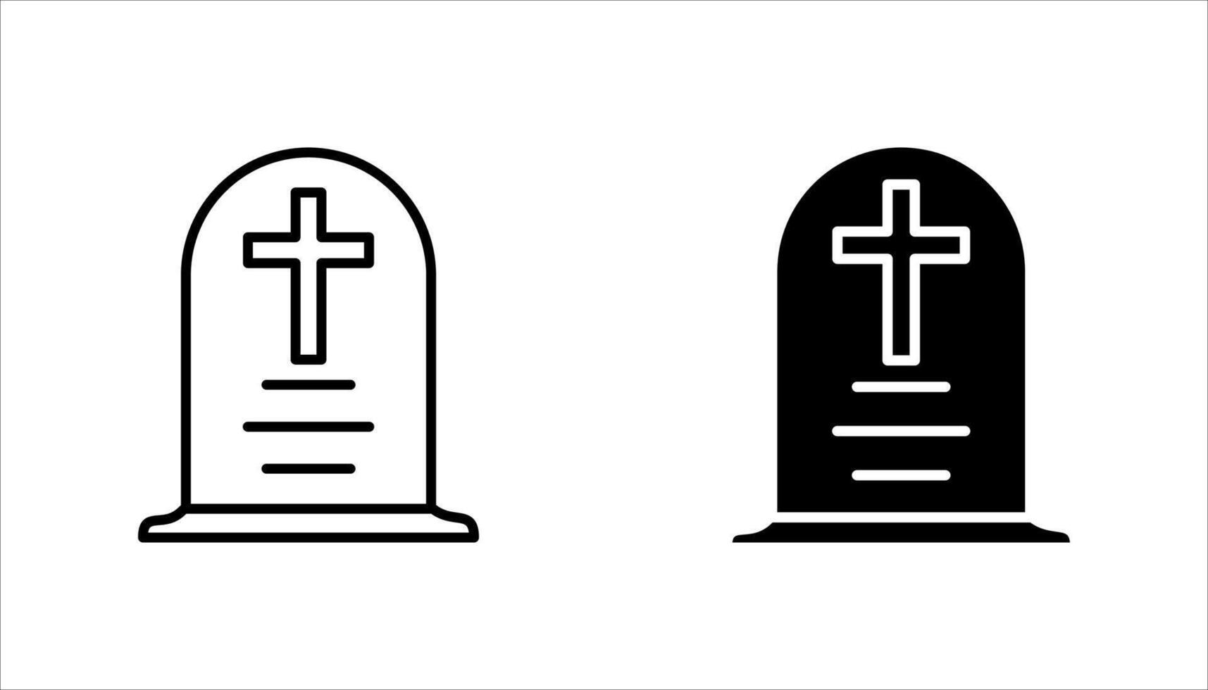 Tombstone icon set,. vector