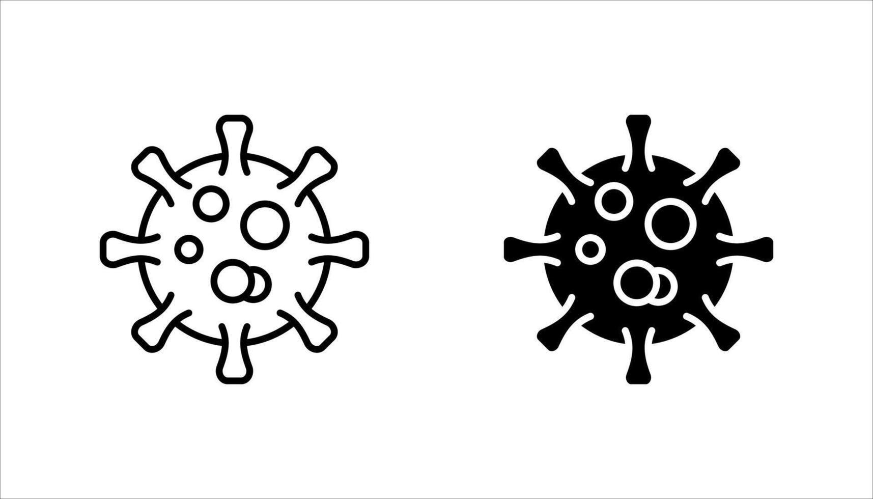 icon set,. of viruses and bacteria, on a white background. vector