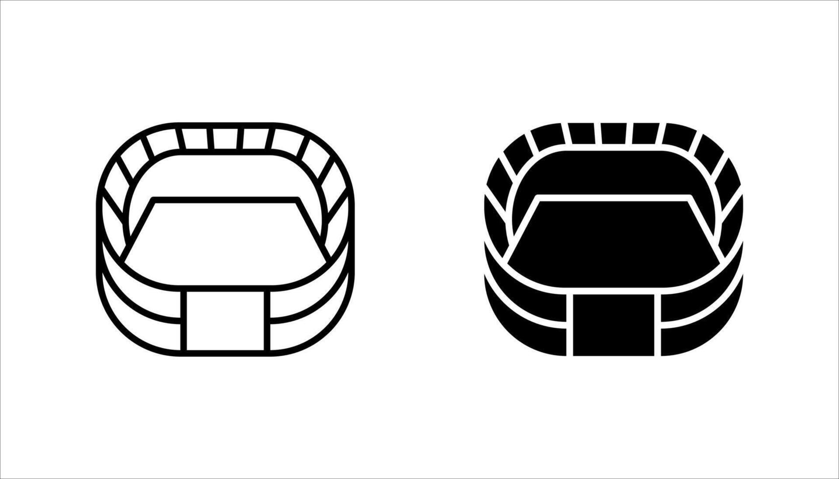 Stadium icon set,, illustration. Stadium symbol, isolated on white background. vector