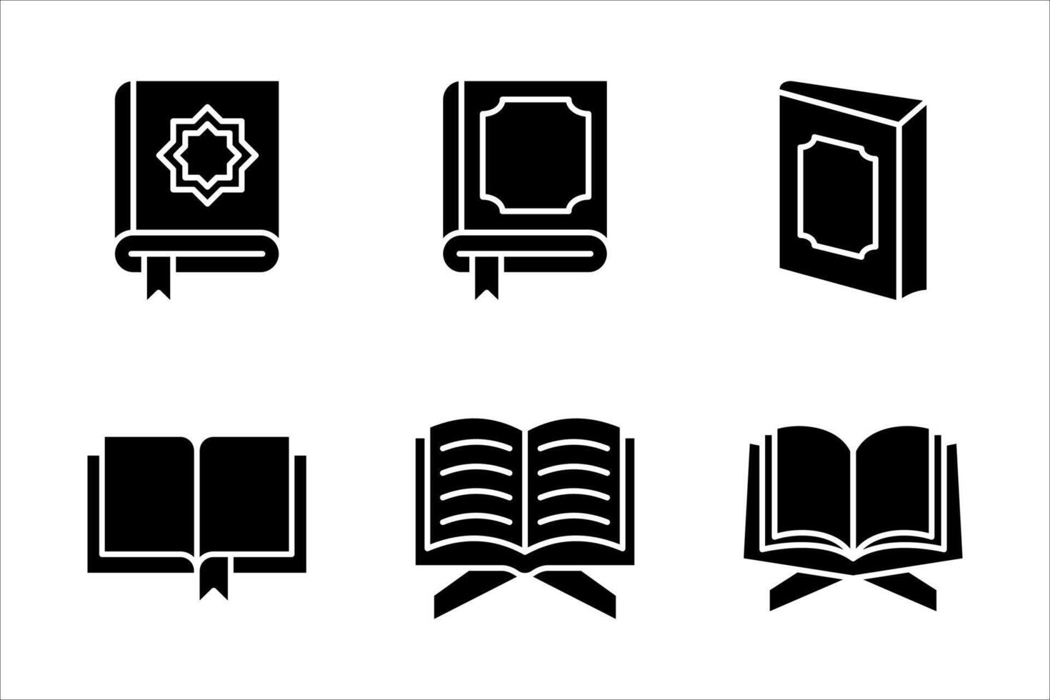 Holy Quran icon set, vector