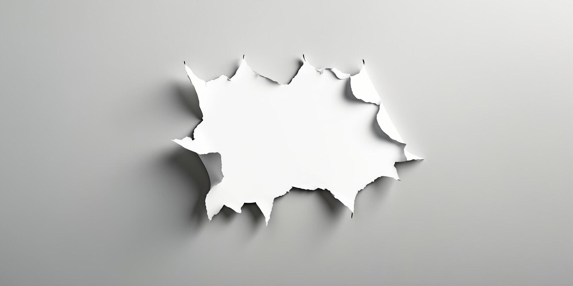 Abstract Minimalist Hole in Paper Gray Background Texture photo