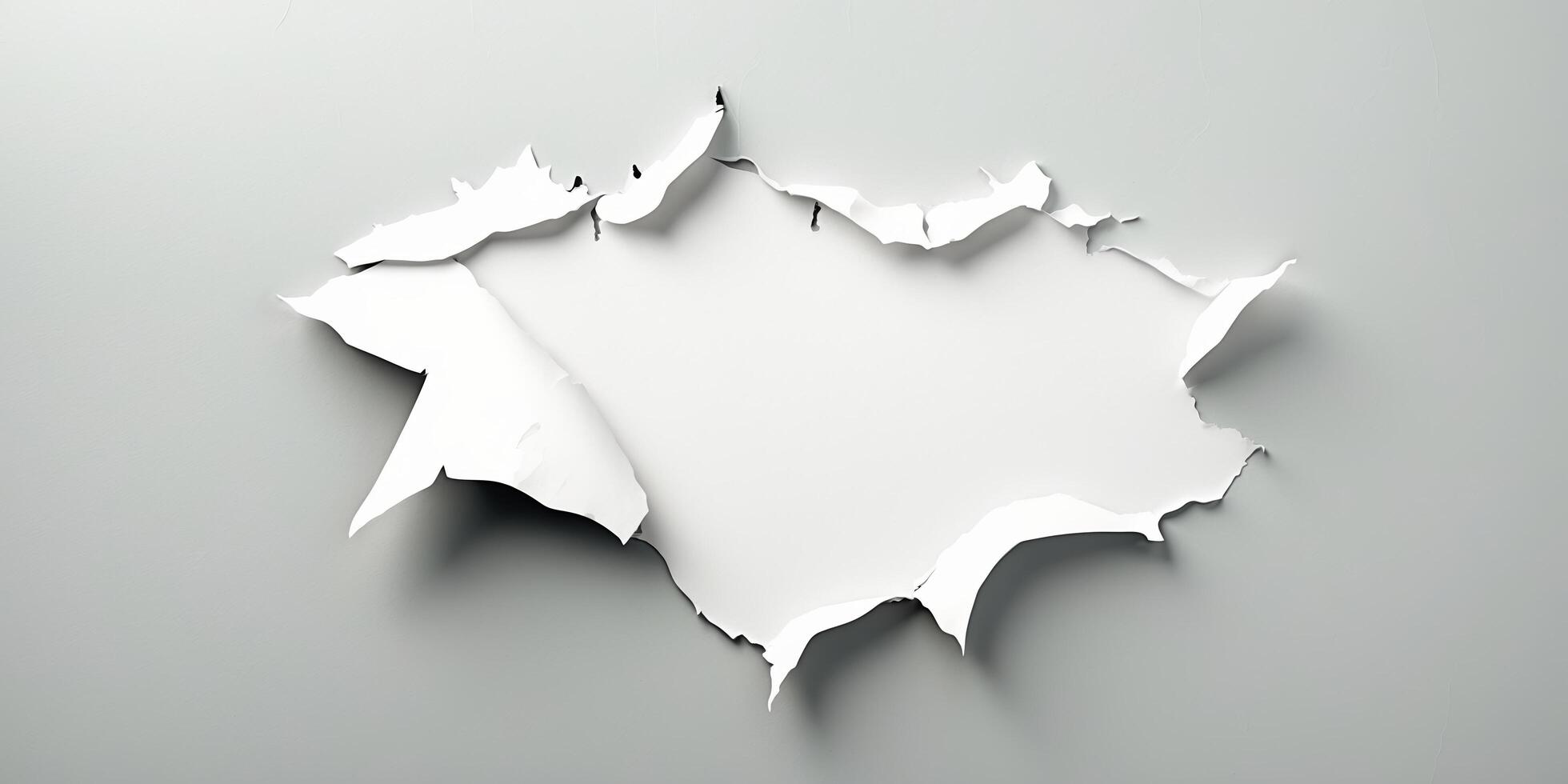 A hole in the wall with a piece of paper photo