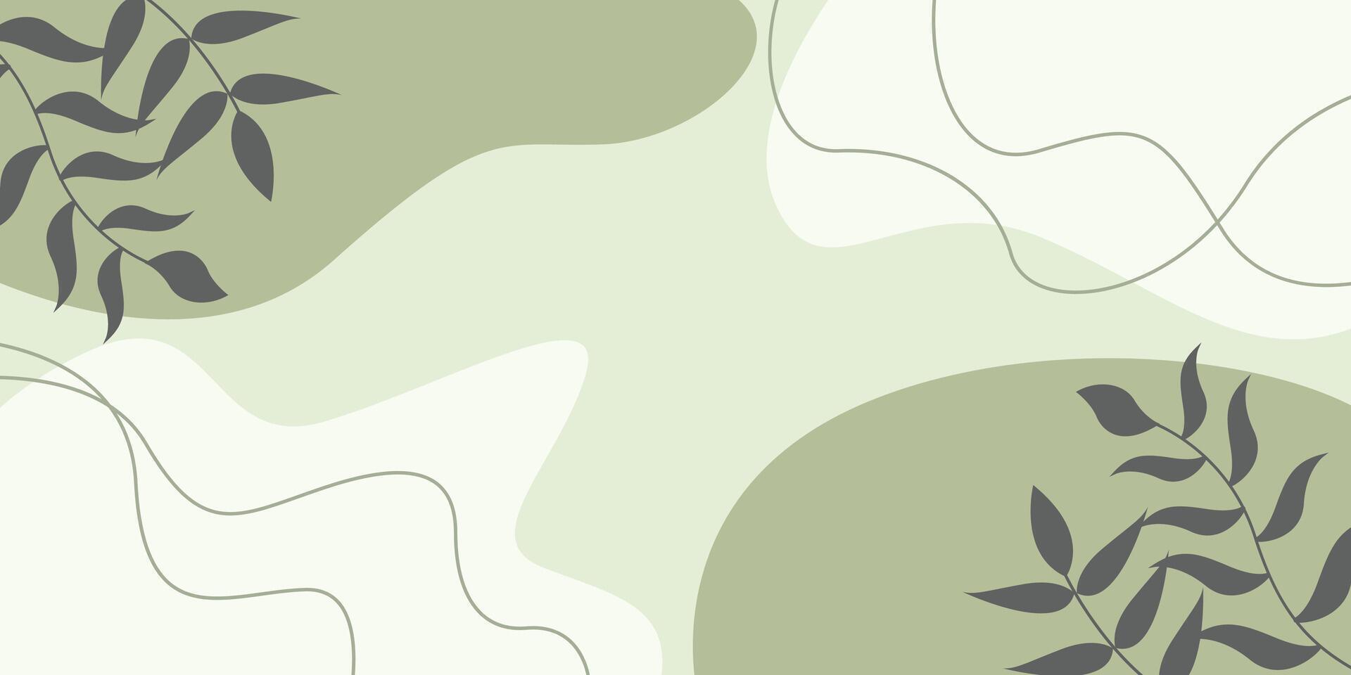 Simple Aesthetic Green Design Background vector