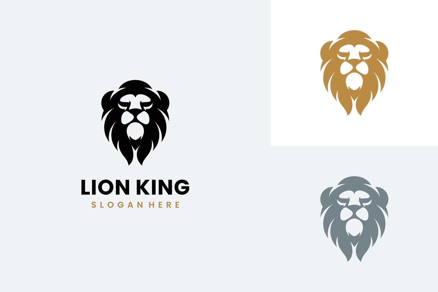 Lion head logo icon, lion face vector