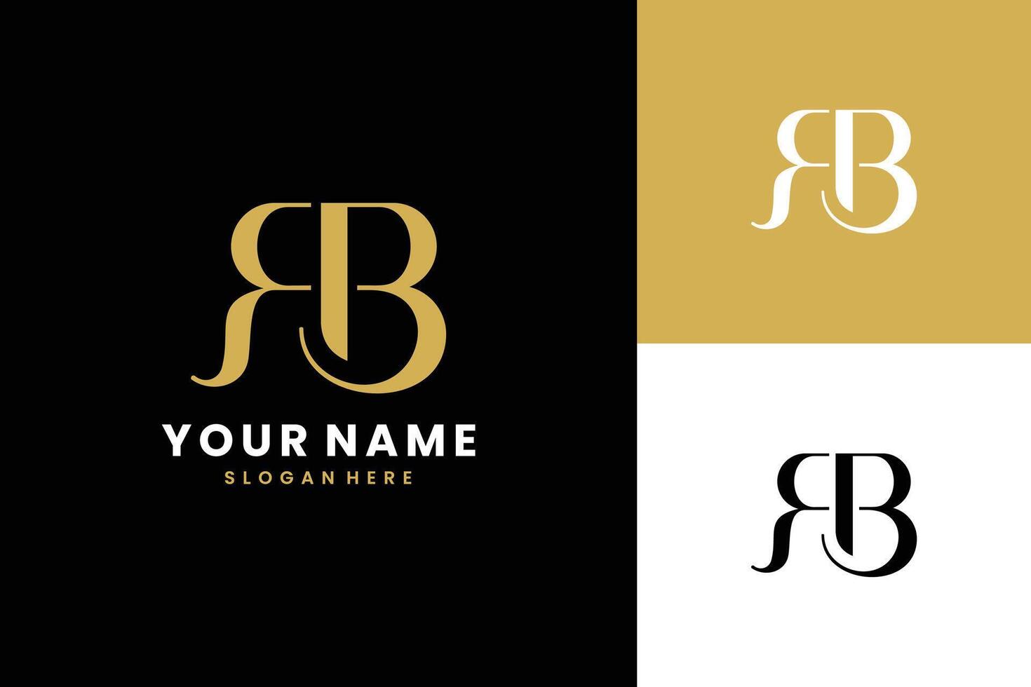 BR or RB letter logo icon design. Classic style luxury initials monogram. vector