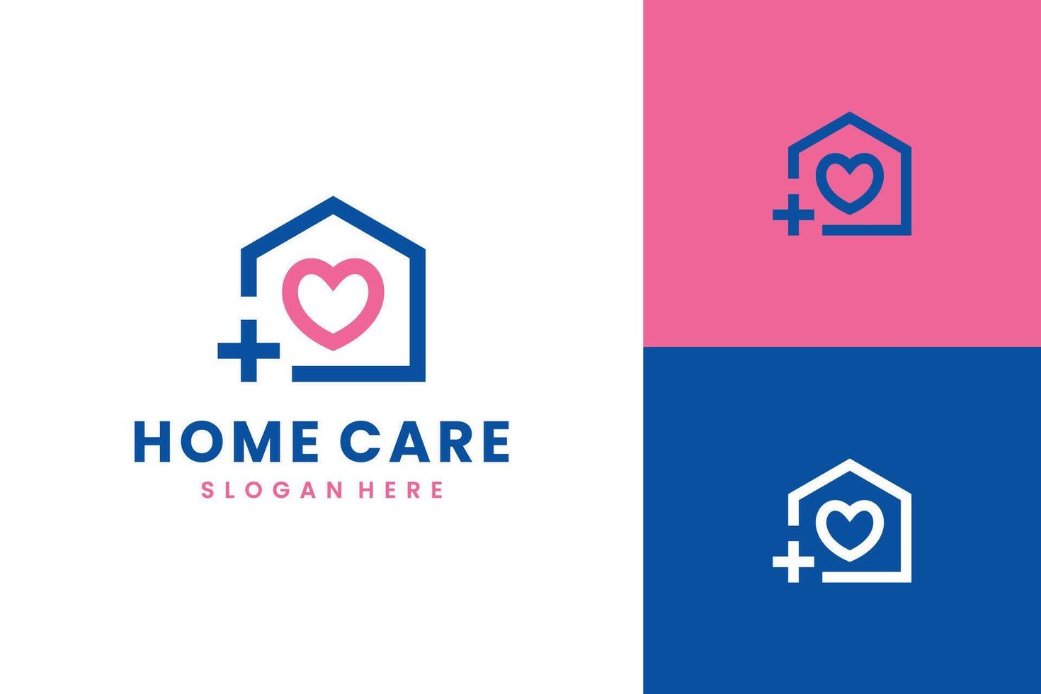 Creative and professional medical home logo design editable vector