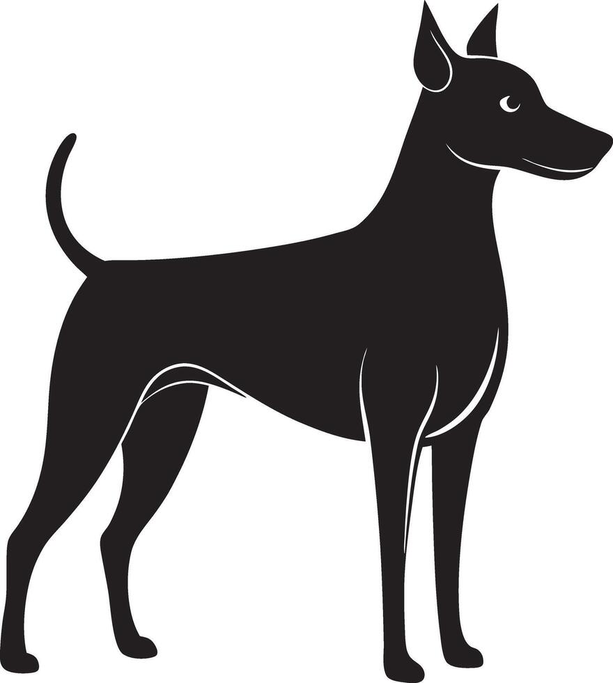 Dog Silhouette Loyal Puppy Design for Signs and Labels vector