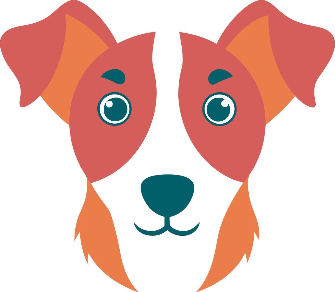 Dog Face Clean Outline Design for Logos and T-Shirts vector
