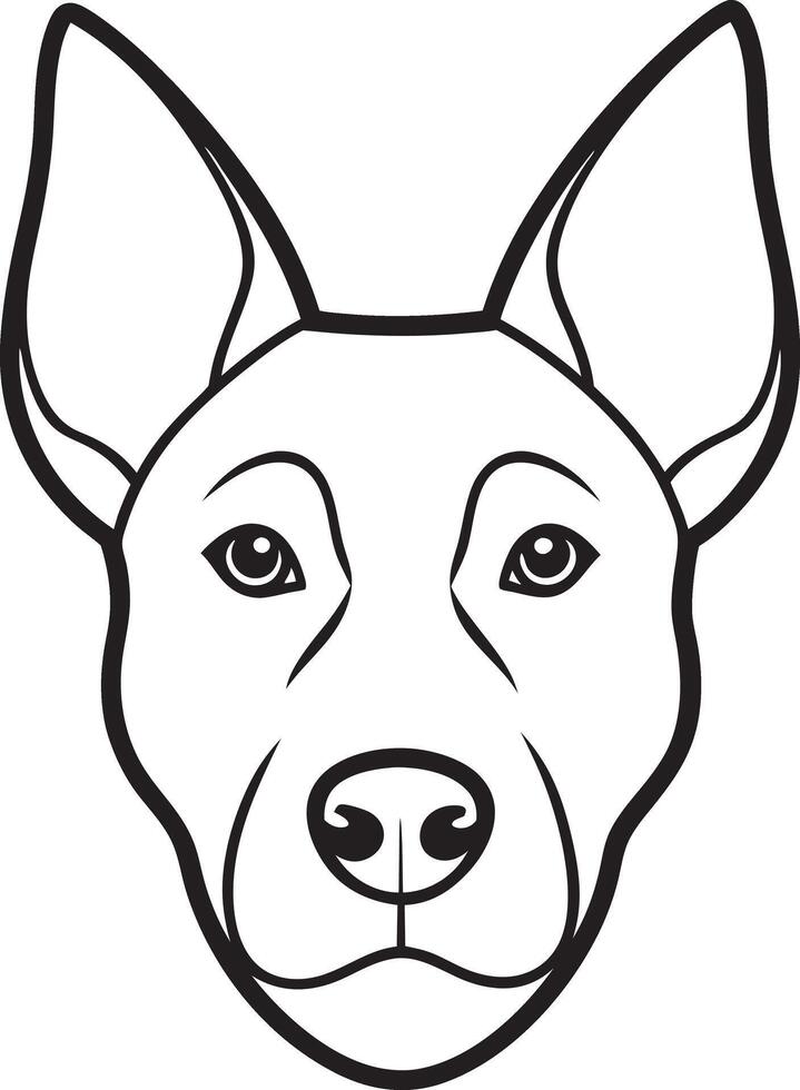 Dog Head Line Art Illustration Minimalist One Line Drawing of a Cute Puppy vector