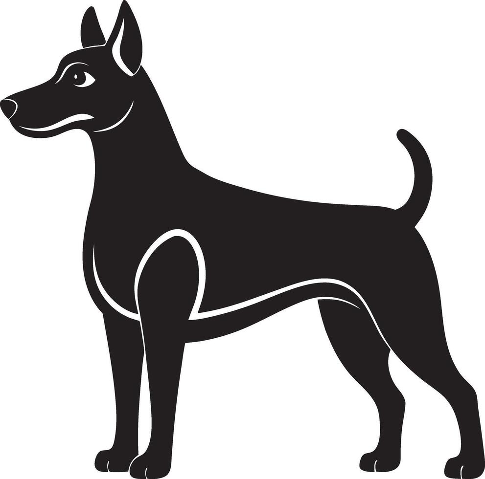 Small Dog Silhouettes Chihuahua, Pug, Dachshund Outline Set vector