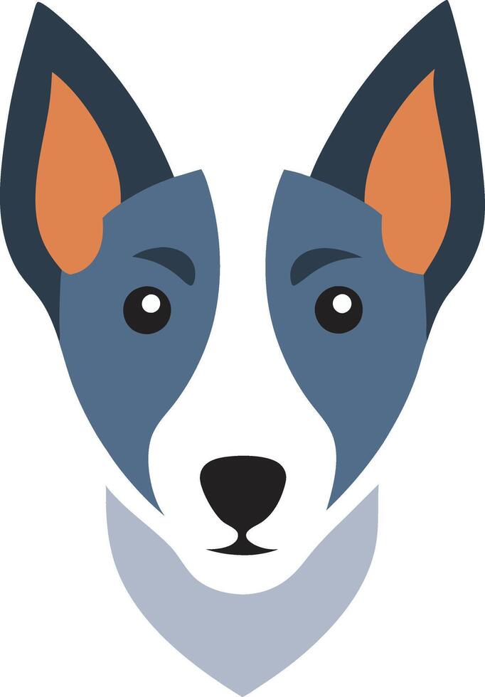Dog Head Silhouette Logo Template Clean Icon for Pet Brand or Veterinary Use vector