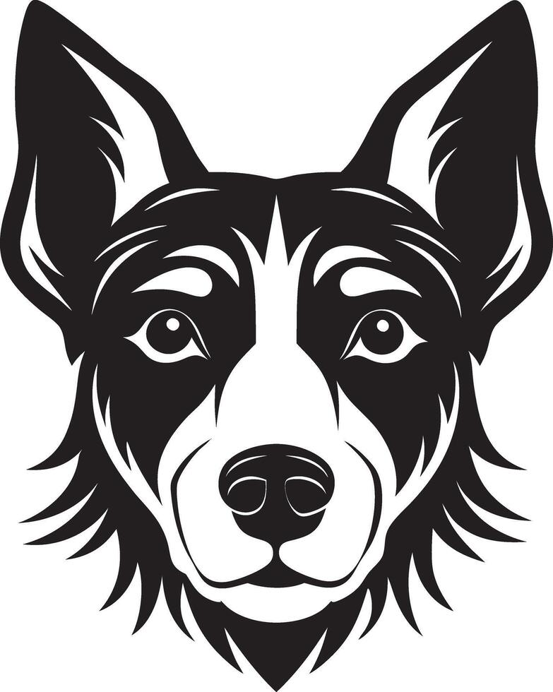 Dog Face Minimal Style Puppy Portrait vector