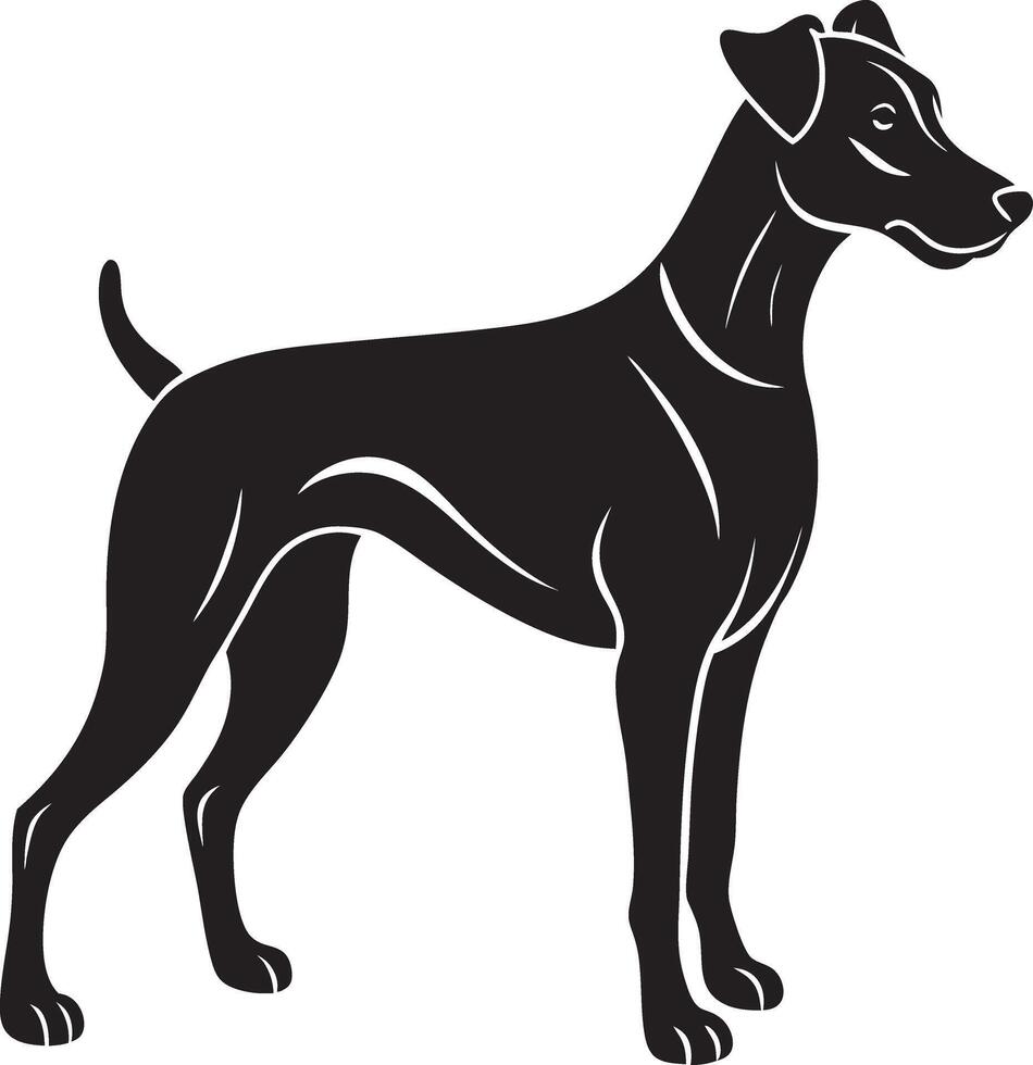 Dog Silhouettes Art of Shepherds, Labs, and Retrievers vector