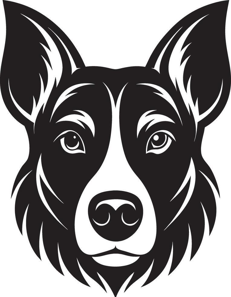 Dog Head Silhouette Stylish Pet Outline for Print and Digital Use vector