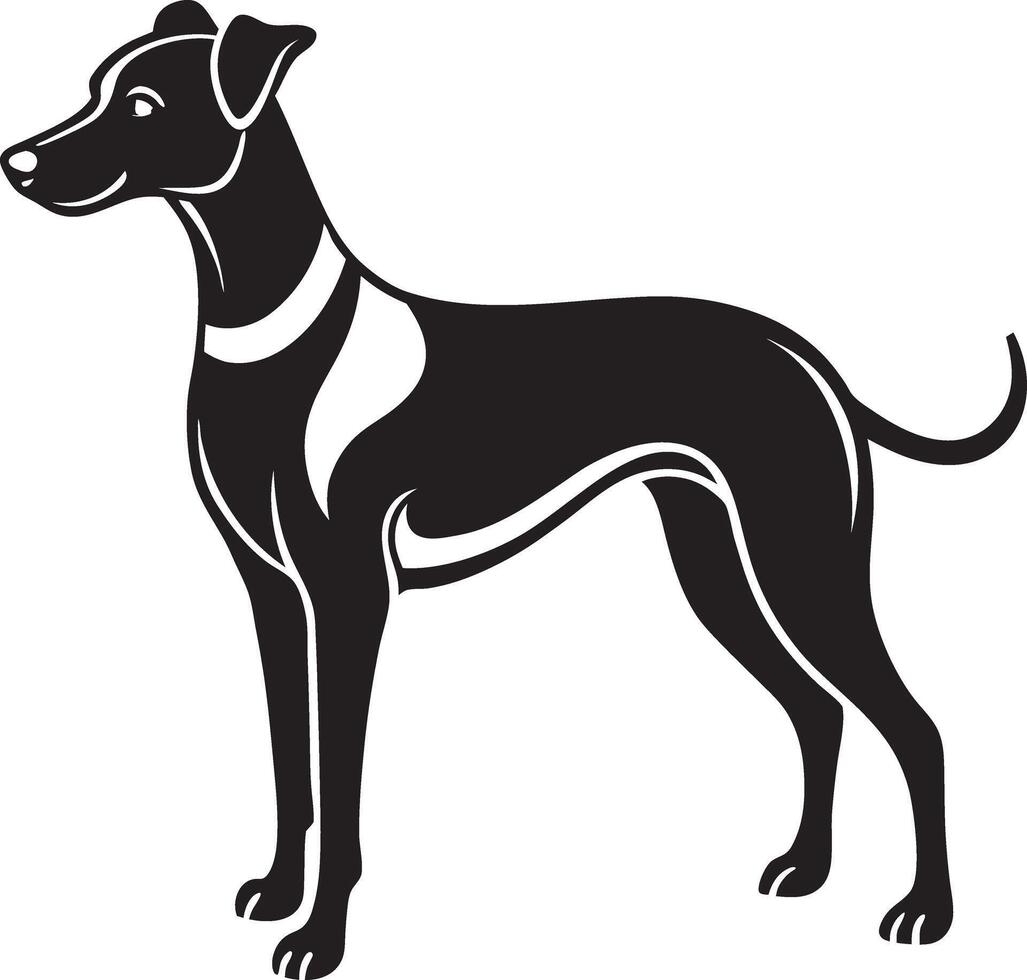 Dog Silhouette Realistic Pet Outline for Design Projects vector
