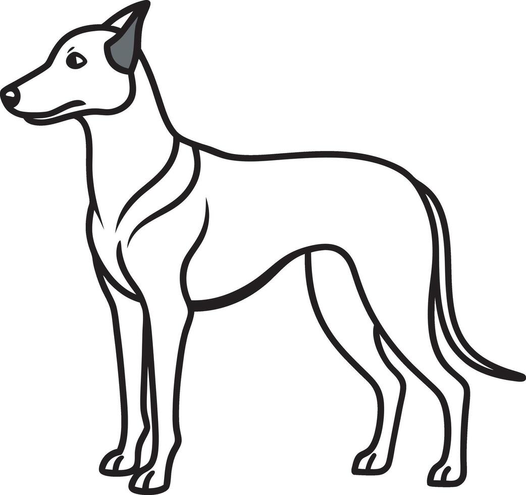 Dog Line Art Elegant Continuous Line Pet Design for Wall Decor vector