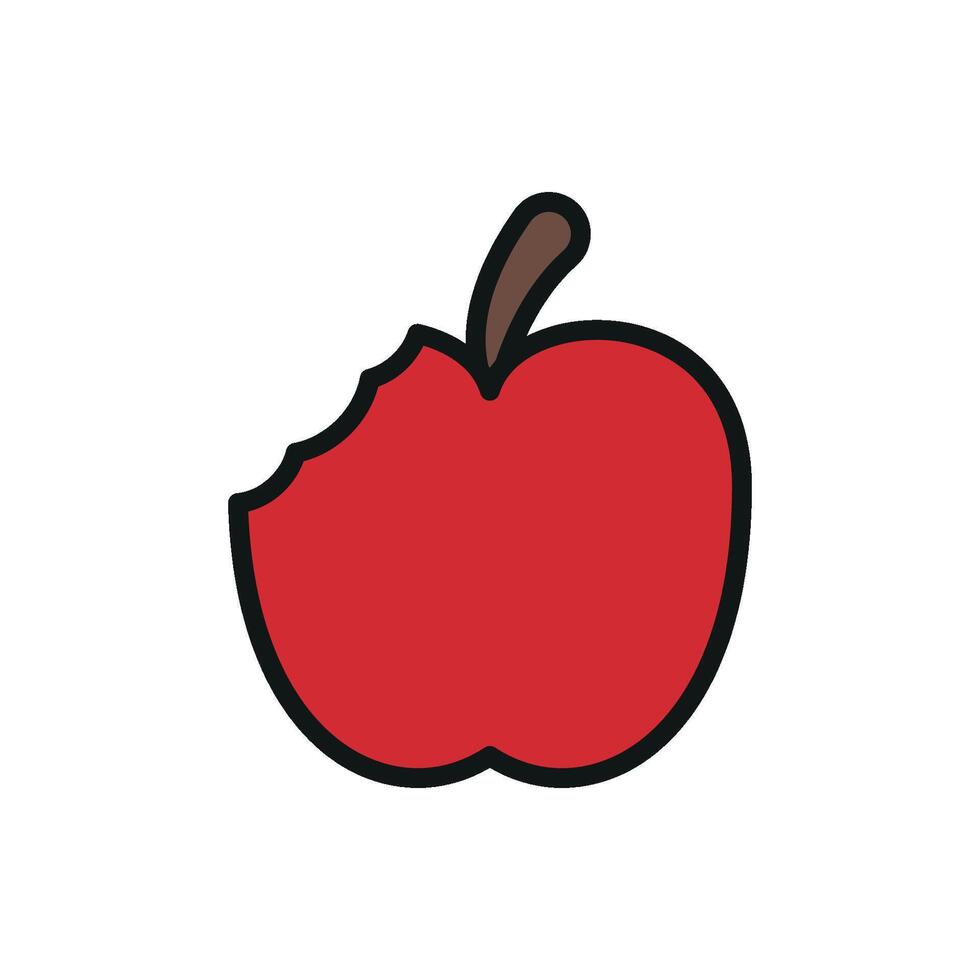 Apple fruit icon symbolizes freshness and nutritious living ideal for fruit-based promotions and organic food branding vector