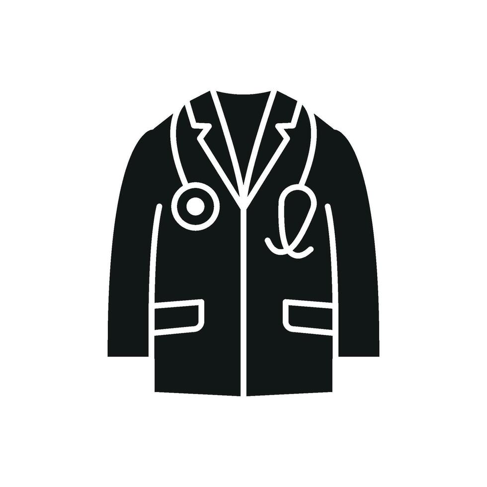 Doctors coat icon represents healthcare and trust perfect for wellness campaigns and hospital branding vector
