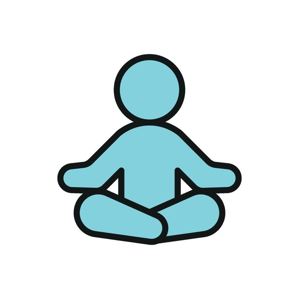 Meditation icon reflects calmness and emotional balance perfect for health events and lifestyle illustrations vector