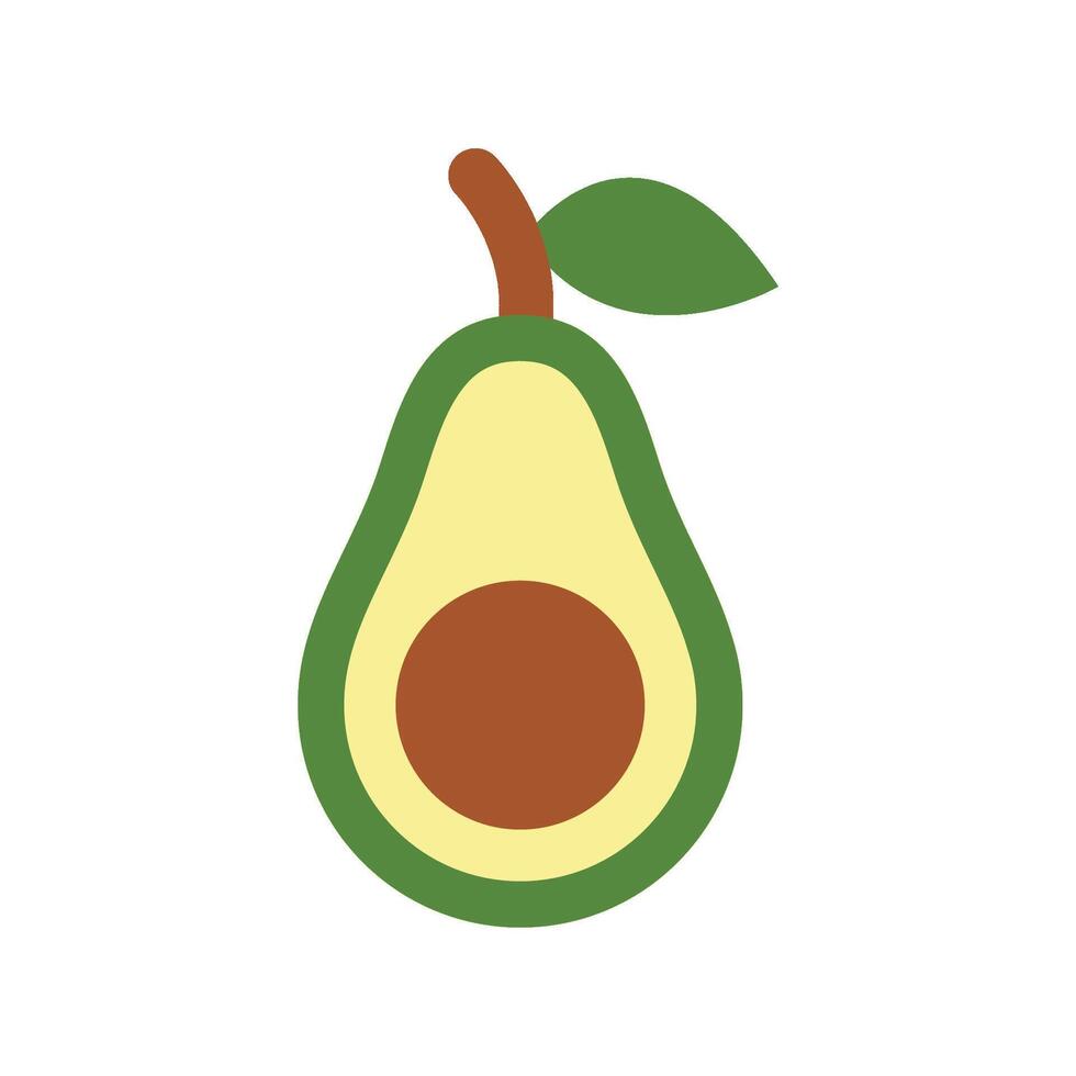 Avocado icon represents plant-based nutrition and healthy living ideal for vegan campaigns and nutritional product designs vector